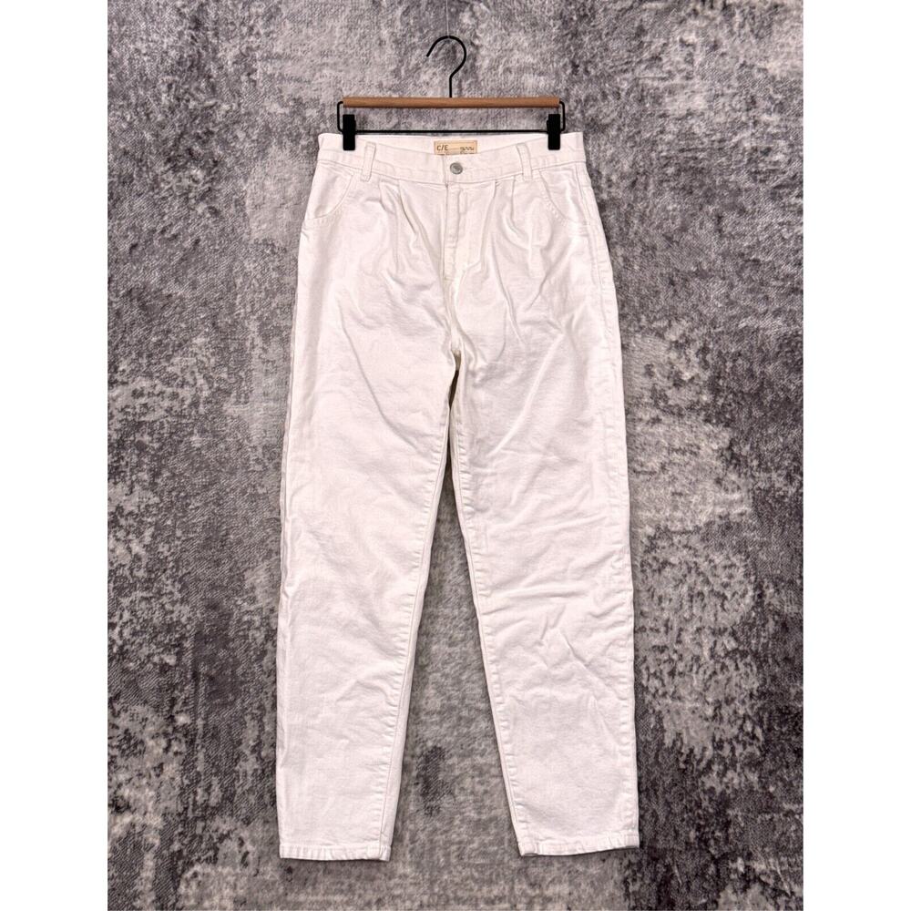 Current Elliott Jeans 28 Womens High Waist Slim Straight Pleated White Denim